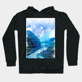 Foggy Mountain Forest & River. For Foggy Forests & Mountain Lovers. Foggy mountain collection Hoodie